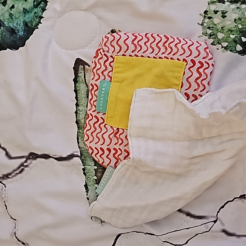 Lovevery crinkle bag AND teething cloth